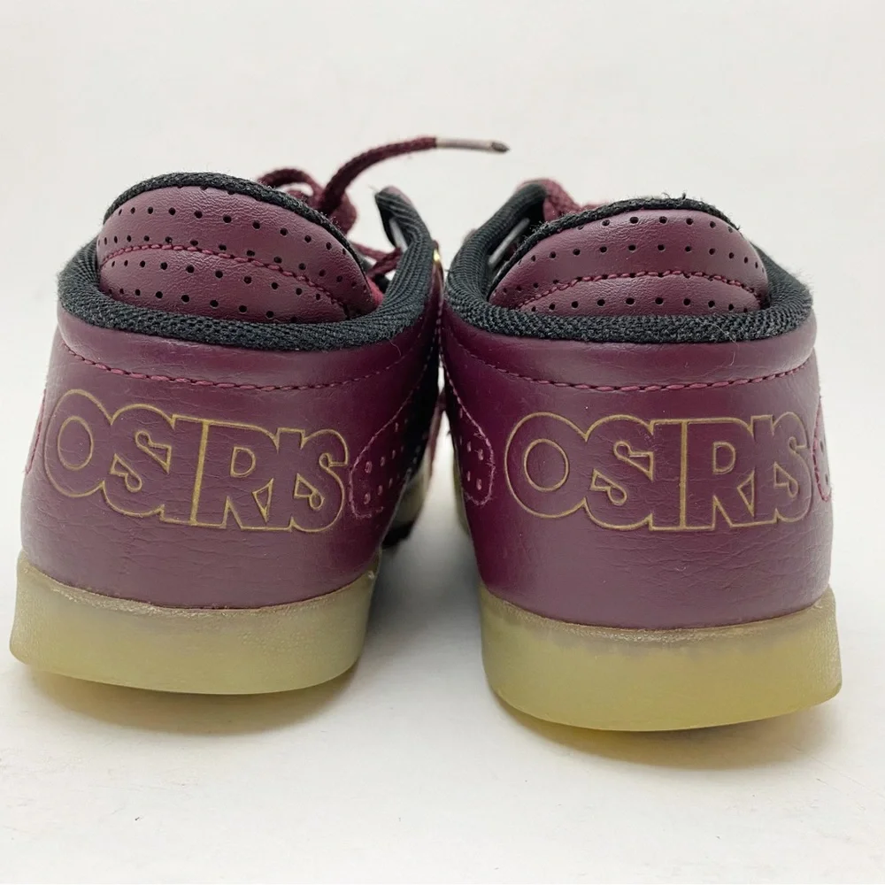 Osiris DV3 NYC83 Mid Top Perforated Skate Sneakers Kids‎ 13 Burgundy Gum Sole